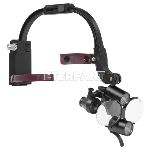 ETERFANT 3,5X Dental Chirurgisches Stirnband Binokular Lupen 5W LED Stirnlicht 2 LEDs - Bild 20 von 23