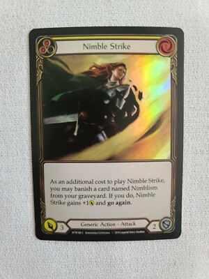 Flesh and Blood FaB - WTR Nimble Strike Yellow 1st Ed Alpha Foil NM
