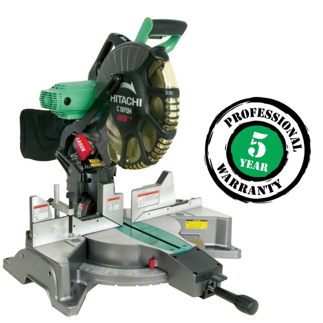 Hitachi C12FDH 12 in, 15 Amp, Dual Bevel Laser Compound Miter Saw