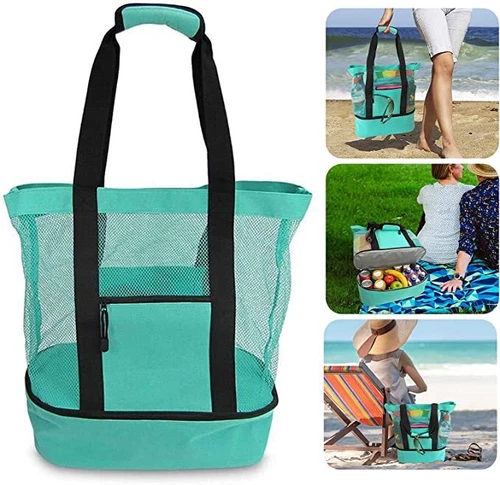 Mesh beach tote bag - Picture 1 of 5