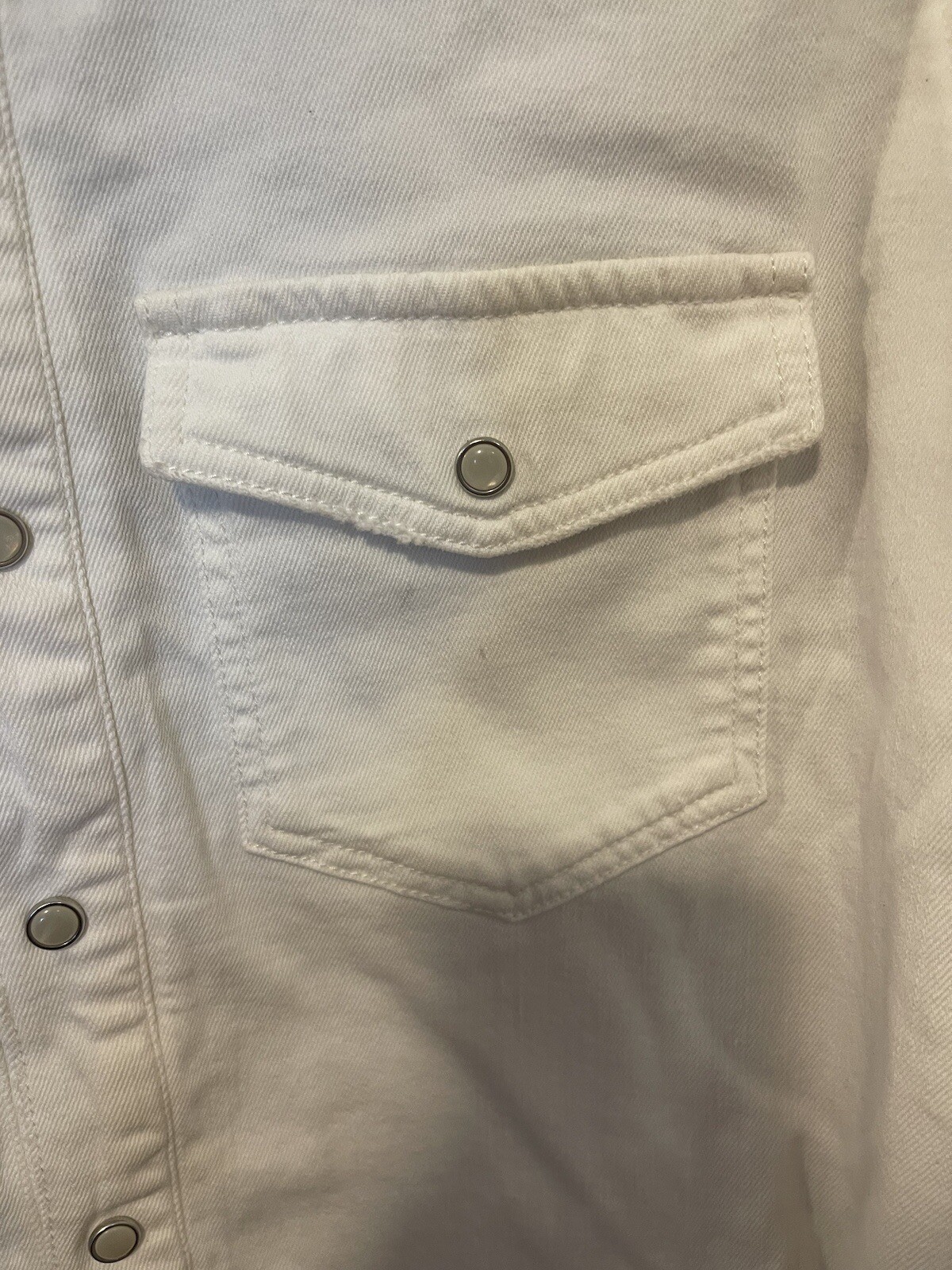 Givenchy Snap Button White Denim Western Style Sh… - image 5