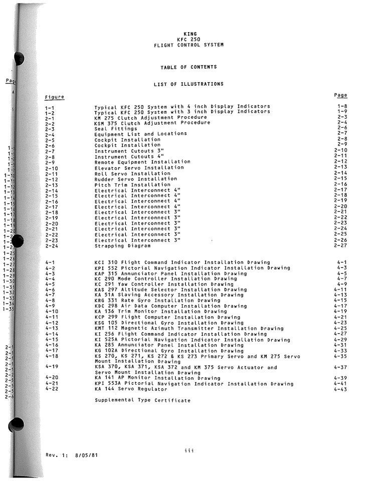 Manual de instalación Bendix King KFC 250 Rev 3 Beech King Air 006-0247-00 Foto 4 de 4