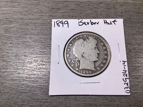 1899 Barber 90% Silver Half-Dollar US Silver Coin 032924 14tu