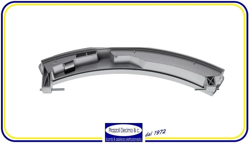 Maniglia Maniglietta Argento Oblò Apertura Porta Lavatrice Bosch Siemens - Immagine 2 di 3