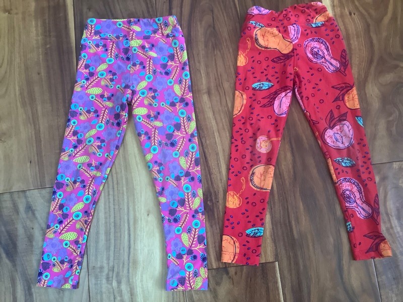 2 LuLaRoe Children's Leggings size 3-8 S/M pre-owned