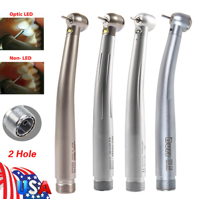 Dental Fiber Optic LED E-generator high speed handpiece 2HOLE OR