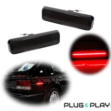 Smoke Lens Red LED Rear Side Marker Signal Lights For 1978-1983 Plymouth Horizon