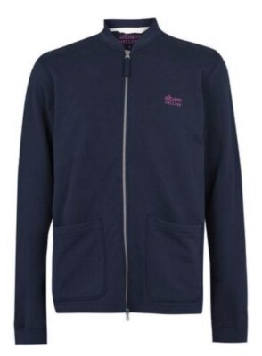 Albam Utility Mens Zipped Bomber Sweatshirt - Navy. Size: Small (£99rrp!!)