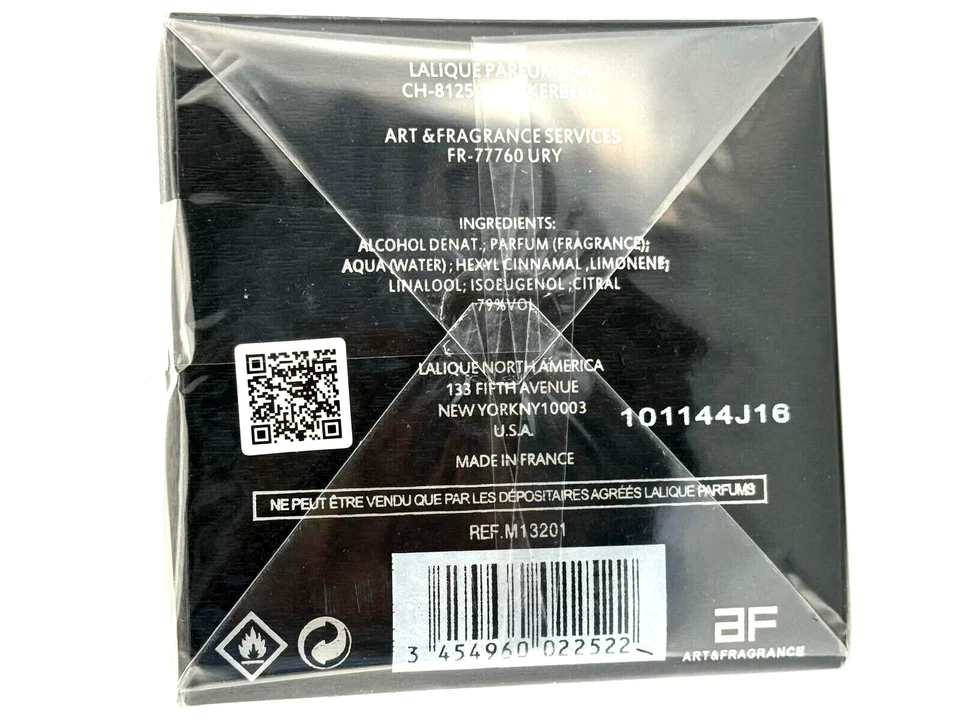 ENCRE NOIRE de LALIQUE 3,3 oz. 100 ml Pour Homme Eau de Toilette Spary Foto 4 de 4