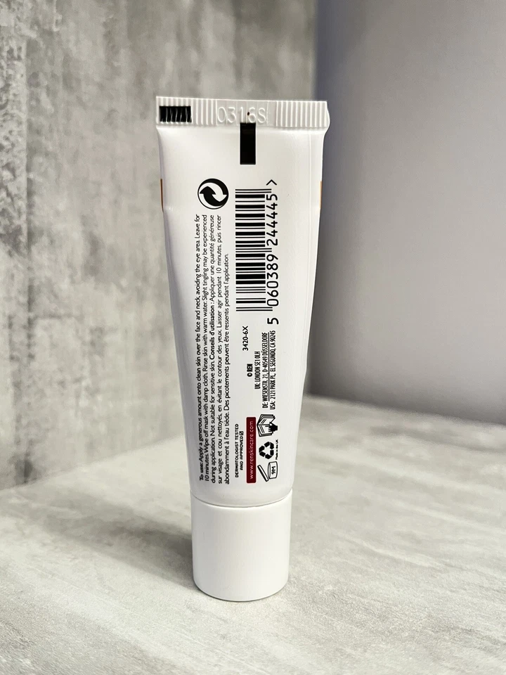 REN Glycol Lactic Radiance Renewal Exfoliating Gel Face Mask Travel Size 15ml - Image 2 of 2