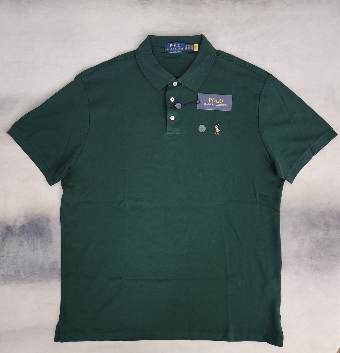 Polo Ralph Lauren Custom Slim Fit Soft Touch Green Polo Shirt