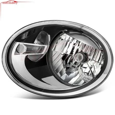 Chrome Housing Left Headlight Assembly For 2012-2019 Volkswagen Beetle