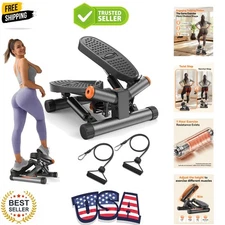 Hydraulic Twist Stepper - Compact Home Exercise Machine for 300 lbs Users