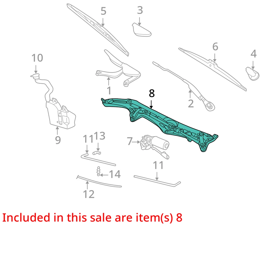 LIMPIAPARABRISAS TRANSMISIÓN BMW 750i 760i Alpina 2006 06 2007 07 2008 08 1165867 Foto 3 de 4