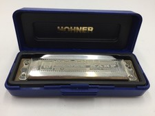 HOHNER Blues Harp Harmonica,G 10 Key, W/ Blue Plastic Case,Made in Germany