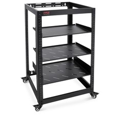 Pyle 20U Network Cabinet - Open Frame Rack, Wall Mountable Heavy Duty Designs