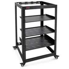 Pyle 20U Network Cabinet - Open Frame Rack, Wall Mountable Heavy Duty Designs