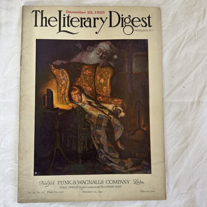 CHRISTMAS DECEMBER 22, 1923 SATURDAY EVENING POST FULL MAGAZINE NORMAN ROCKWELL