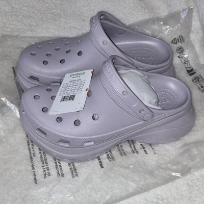 CROCS Classic Platform Clog Women's Size 10 White Slip On Comfort 206750-100