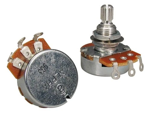 Alpha 250k or 500k Pot Potentiometer Split Shaft (1pce) - Log or Linear