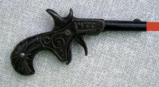 ANTIQUE MINT 1882 TOY CAST IRON CAP PISTOL BY IVES ~ 4 STAR RATING