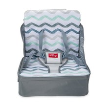 Nuby Easy Go Booster Seat with Adjustable Safety Straps and Harness, Gray