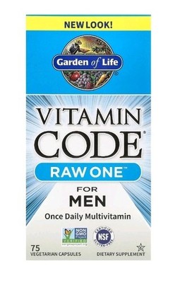 Vitamin Code RAW One Once Daily Multivitamin For Men 75 Vegetarian Capsules 9/26