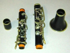 Vintage Unbranded Albert System Eb Clarinet 4 Rings/4 Rollers, Parts/Restoration