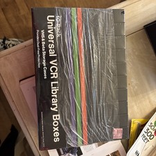 HE 10-Pack Universal VCR Library Boxes VHS / Beta Storage Boxes