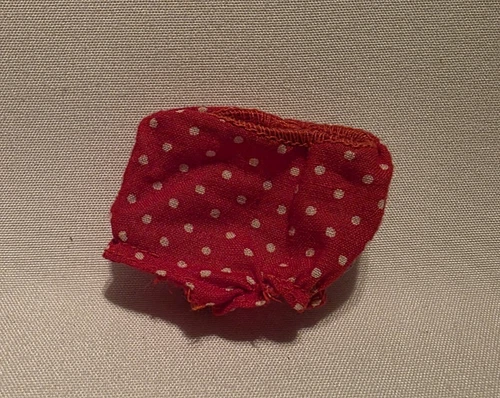 Vintage Barbie Skipper doll "CAN YOU PLAY? Red & white polkadot panties #1923