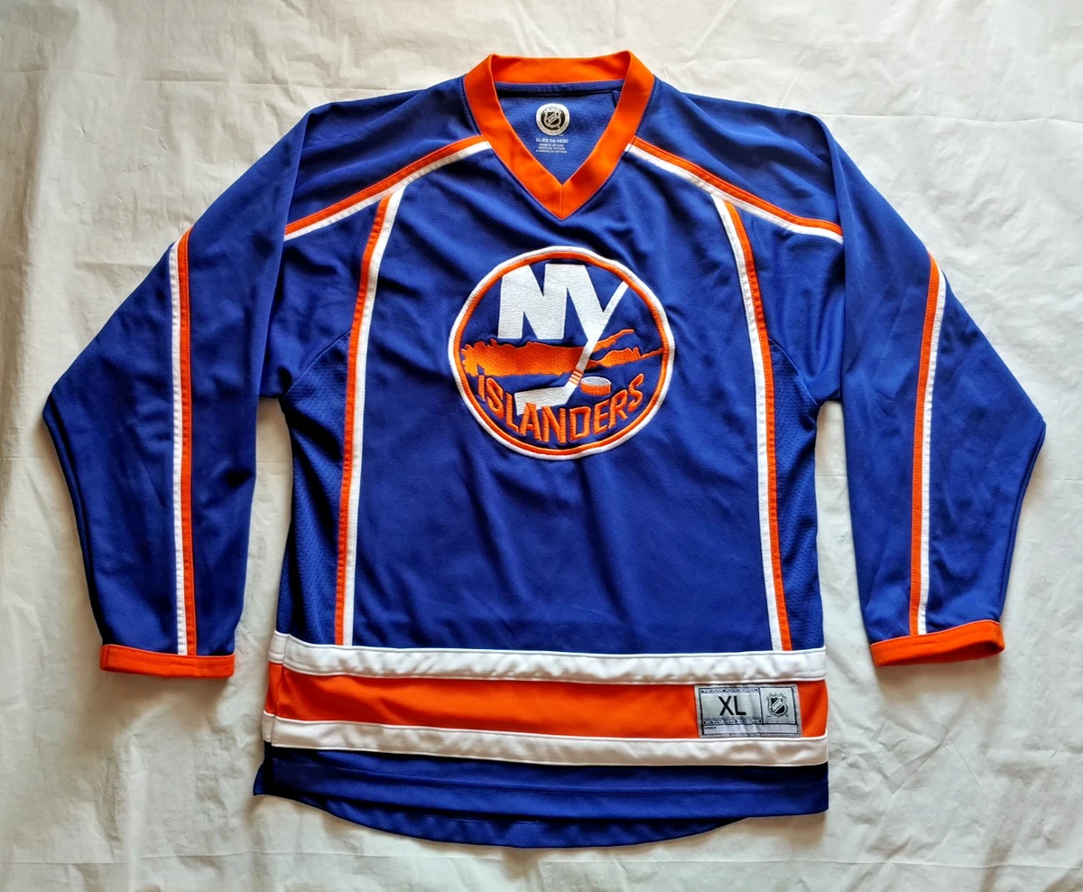 Chemise Denim Vintage New York Islanders NHL - Homme XL - Bleu Années 90