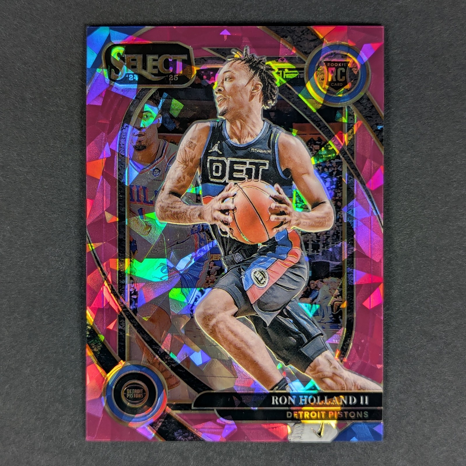 Ron Holland II 2024-25 Select Pink Cracked Ice Prizm /99 Courtside Rookie RC SP