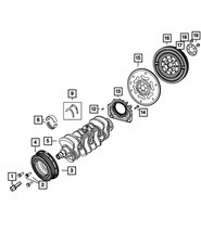 Genuine Mopar Engine Flywheel 5106121ab