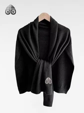 Moose Knuckles Men's and Women's Solid Color Outer Knitted Shawl Scarf