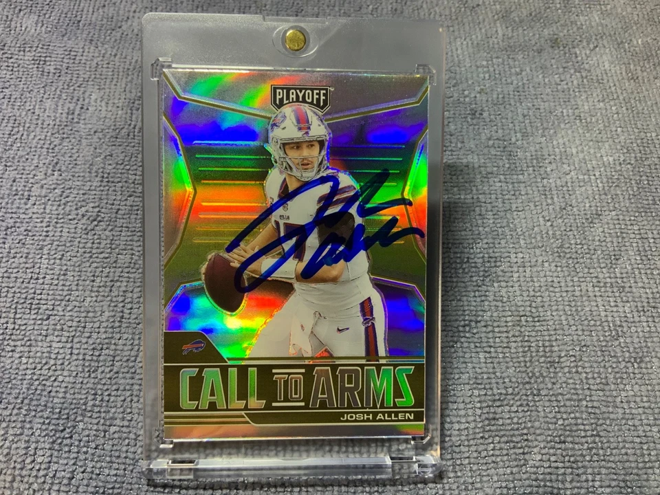 Cartão assinado por Josh Allen - AUTOGRAFADO 2021 PANINI PLAYOFF PRATA PRIZM AUTO com certificado de autenticidade - Imagem 4 de 4