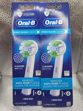 Oral-B Precision Clean X 2 Pack Of 4 Replacement Brush Heads EB20RX NEW