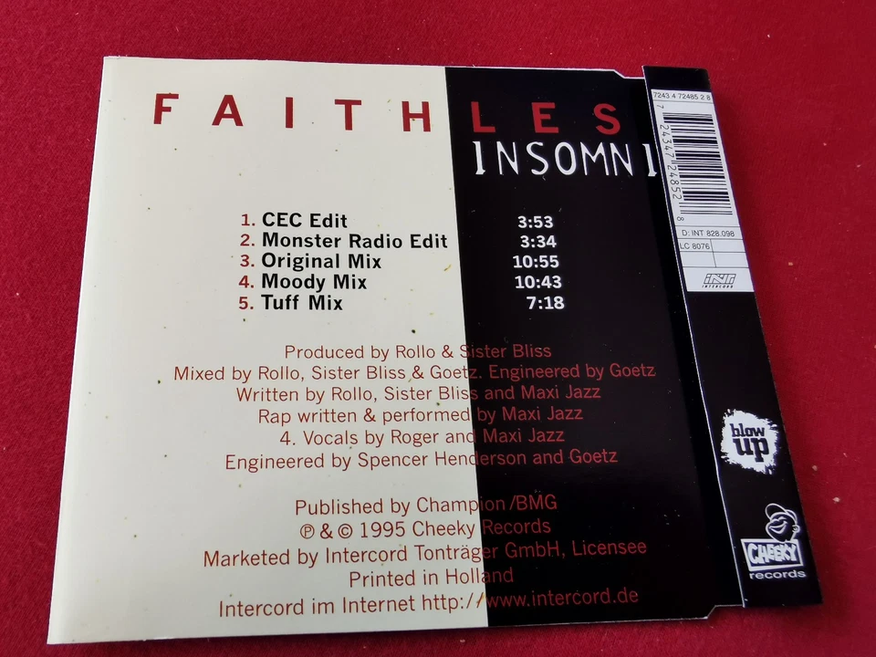 Faithless – Insomnia - Rar Mcd - Bild 2 von 2