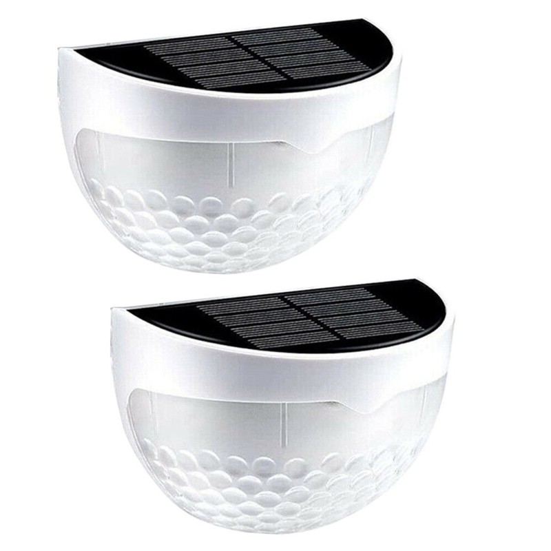 2PCS 6LED Solar Wall Light Waterproof Outdoor Garden Decor  Patio Lamp