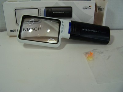 ESCHENBACH mobilux hand-held 3.5x illuminated LED magnifying glass. Pre-Owned