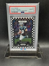 2023 Prizm Adam Thielen Black & White Checker #37, PSA 10