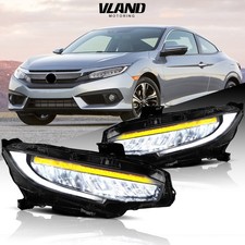Pair Vland Full Led Projector Headlights For 2016-2021 Honda Civic Wbule Drl Pair Vland Full Led Projector Headlights For 2016-2021 Honda Civic Wbule Drl