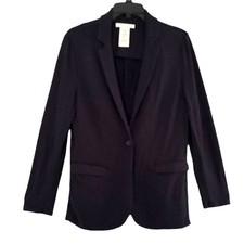Philosophy Knit Blazer Navy Stretch Single button Women  s M Comfy Versatile