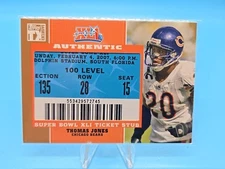 2007 Topps TX Exclusive Super Bowl Ticket Stubs Thomas Jones #SB-TJ