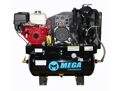 MEGA Compressor 13 HP 30 Gal 175 Max PSI Two-Stage Truck Mount Gas 3-In-1 Recipr