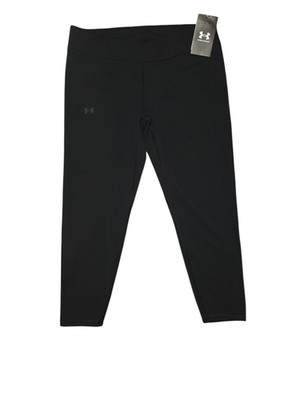 Under Armour Girls Motion Solid Crop Leggings Black (001)/Jet Gray, Size YXL