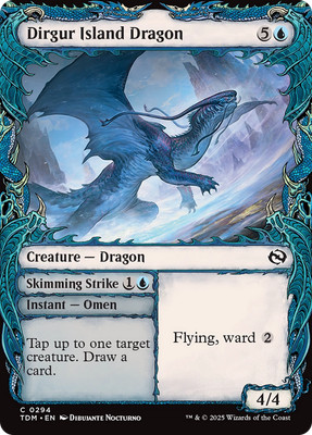 x4 Dirgur Island Dragon // Skimming Strike TDM Dragonstorm MTG 294 Showcase 4x