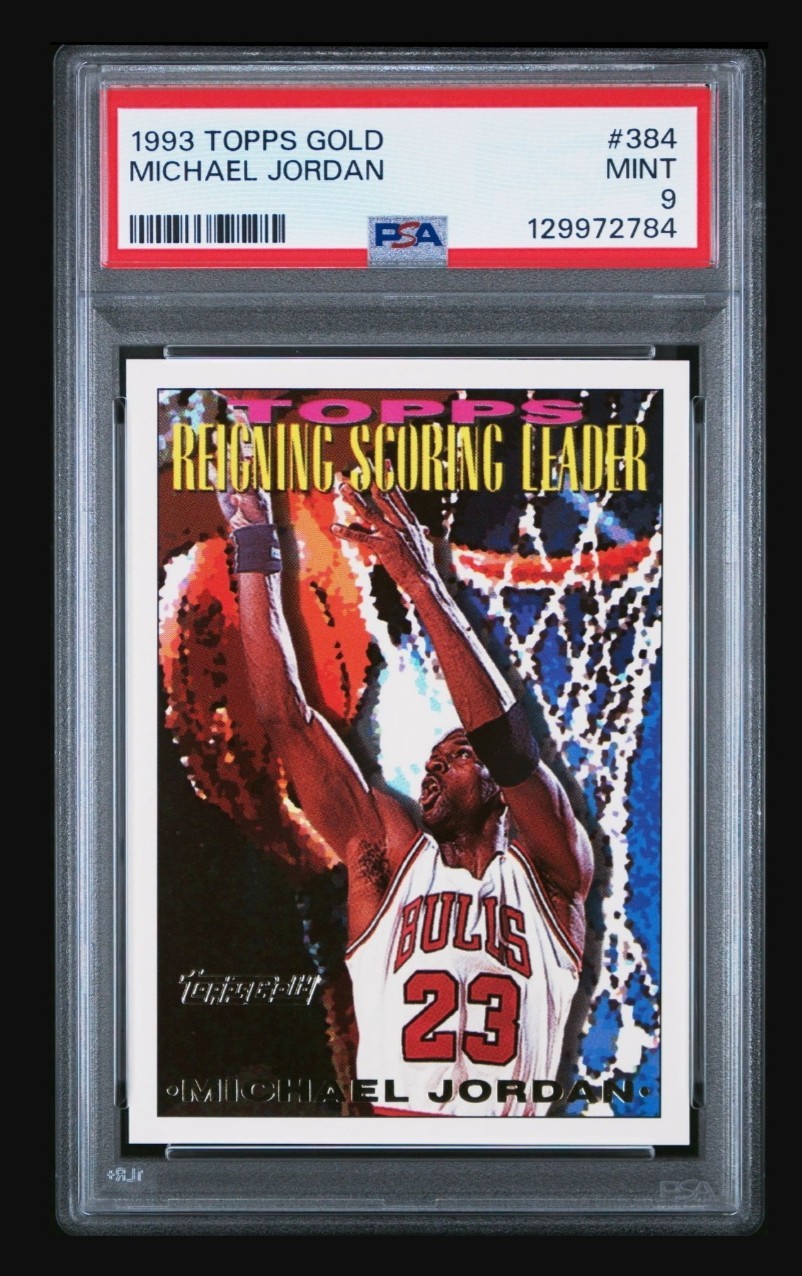 1993 TOPPS GOLD 384 MICHAEL JORDAN PSA 9 MINT CONDITION CHICAGO BULLS BASKETBALL