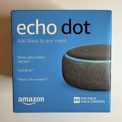 Amazon Echo Dot 3rd Generation Smart Speaker Charcoal Brand New Sealed Fast Ship