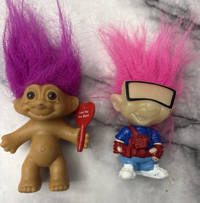 Vintage Russ Troll Dolls Set Of 2