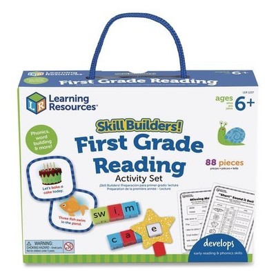 Learning Resources Skill Builders! First Grade Reading Activity Set, 88 Pieces